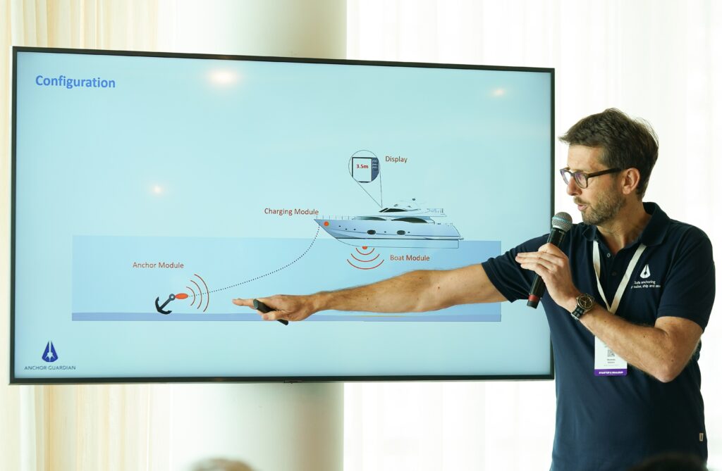 Foto Spada/LaPresse 24 Marzo 2023 - Principato di Montecarlo - Smart Yacht rendez vous
Nella foto: progetto anchor guardian 

Photo LaPresse March 24 , 2023 Monaco -Smart Yacht rendez vous 
In the pic: anchor guardian  projet