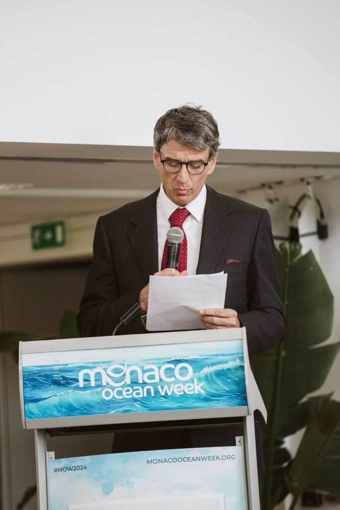 Sébastien Knecht de Massy (Chambre Monégasque du Shipping) Financing Maritime Innovation and Infrastructure for Climate and Ocean, BLUMORPHO, Monaco Ocean Week 2024 Yacht Club de Monaco