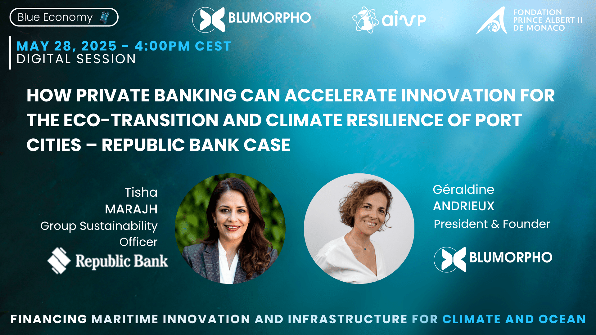 How private banking can accelerate innovation for the eco-transition and climate resilience of port cities - Republic Bank Case - Webinar Financing Maritime Innovation and Infrastructure for Climate and Ocean