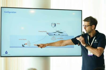 Foto Spada/LaPresse 24 Marzo 2023 - Principato di Montecarlo - Smart Yacht rendez vous
Nella foto: progetto anchor guardianPhoto LaPresse March 24 , 2023 Monaco -Smart Yacht rendez vous
In the pic: anchor guardian  projet